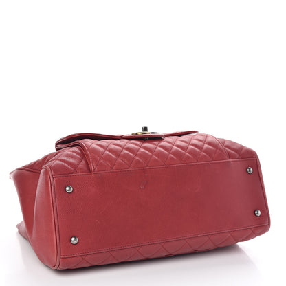 Chanel Caviar Quilted Large Casual Pocket Tote Red 4 of 14