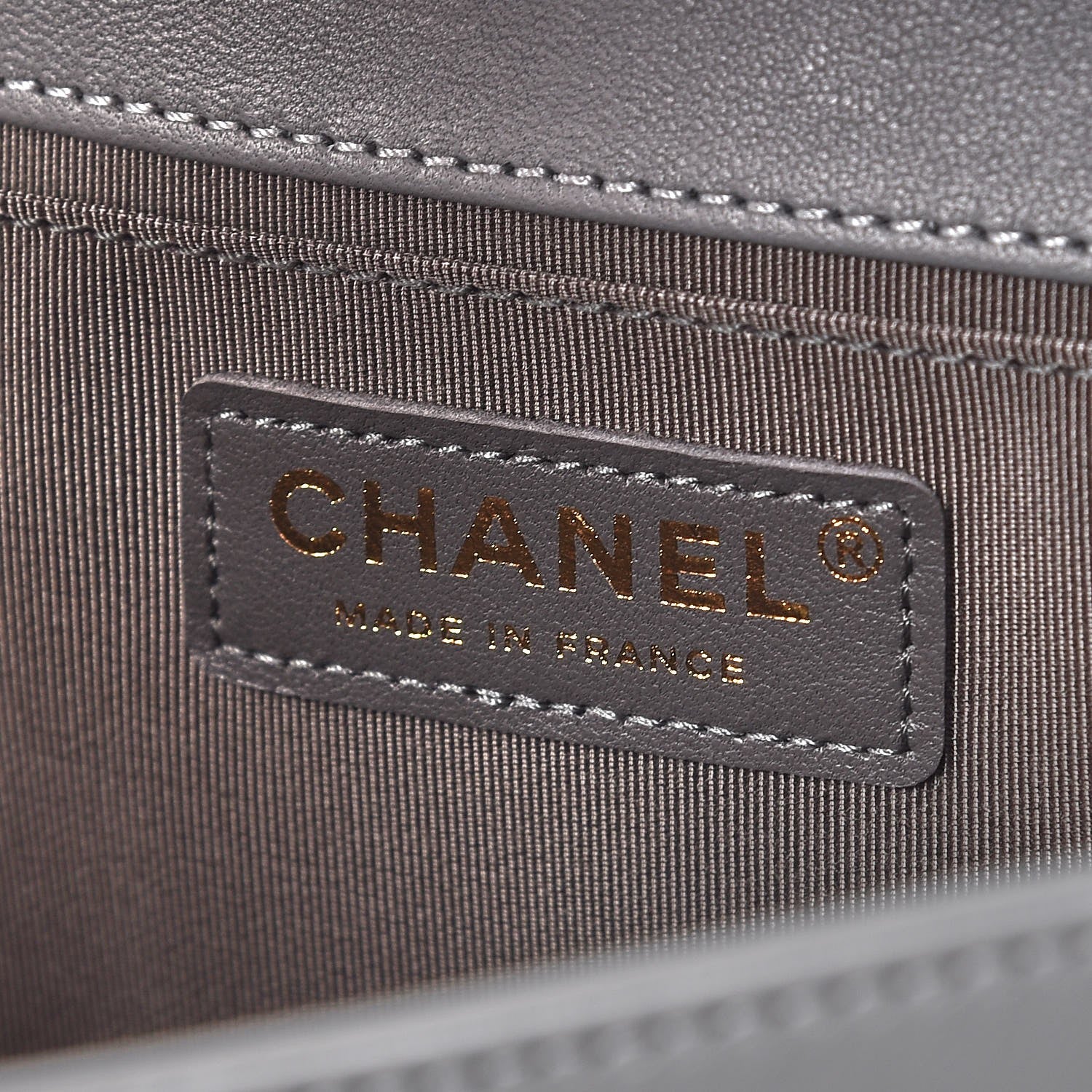 Chanel Lambskin Quilted Medium Boy Flap Grey 6 of 7