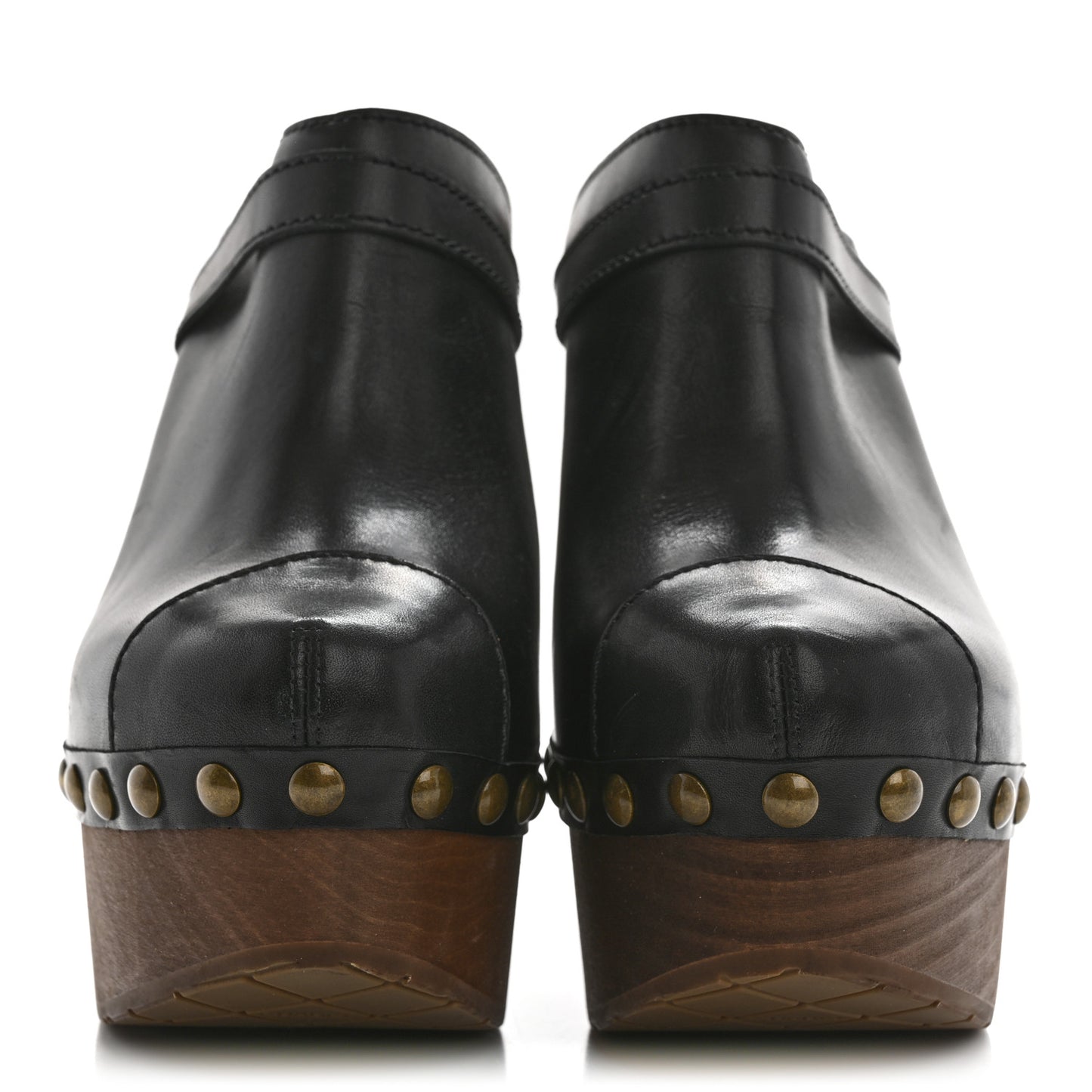 Calfskin Studded Clog 38 Black