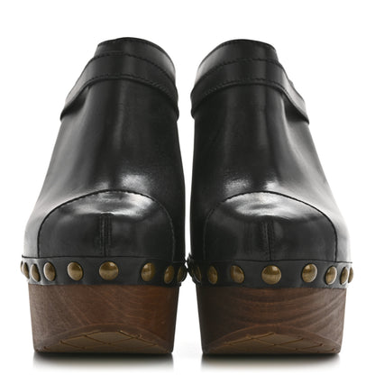 Chanel Calfskin Studded Clog 38 Black 3 of 10