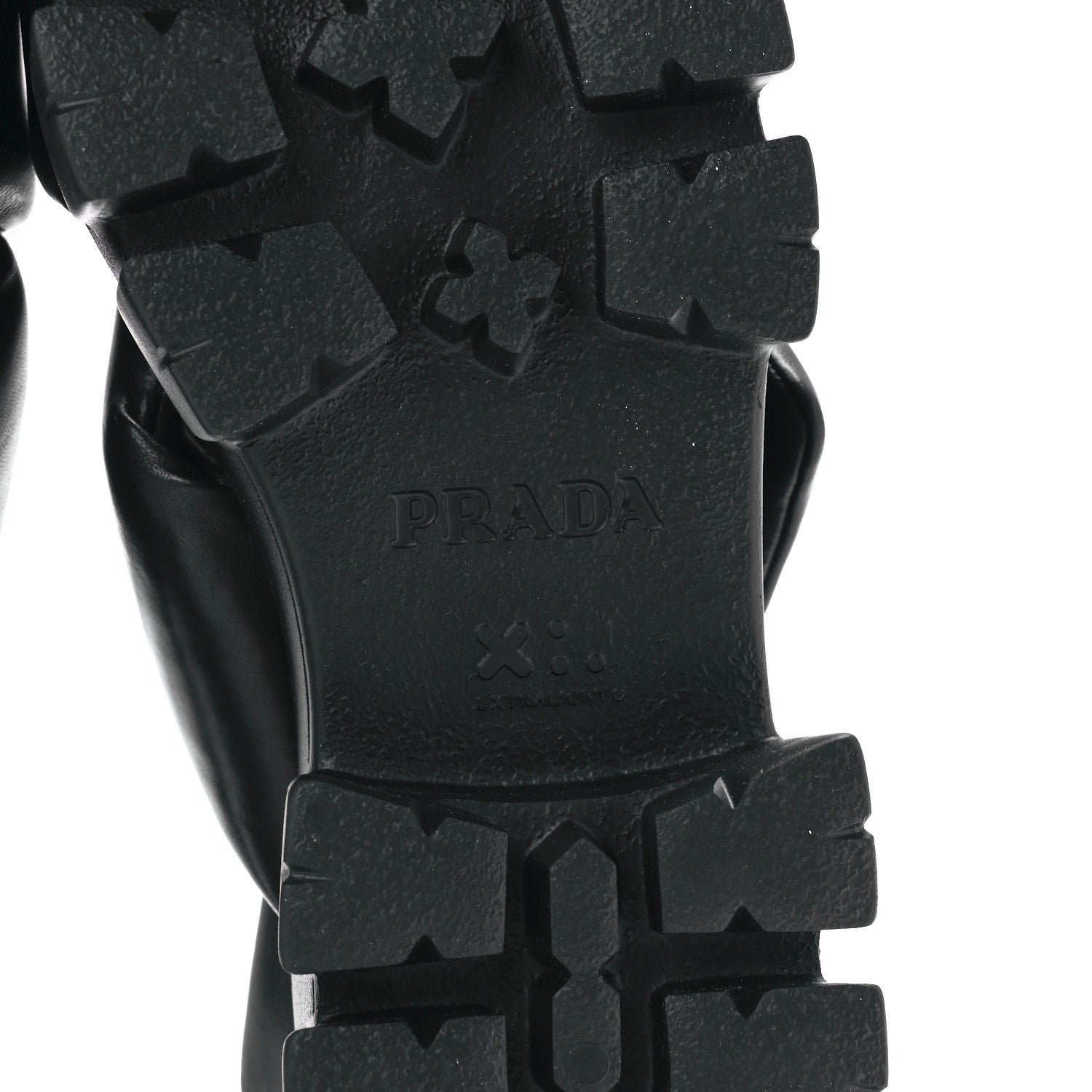 Prada Nappa Soft Metal Triangle Logo Padded Monolith 55mm Slingback Sandals 40 Black 6 of 9