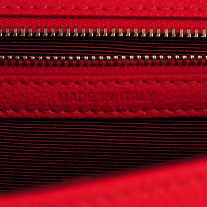 Christian Dior Grained Calfskin Small Diorama Flap Bag Red 7 of 8