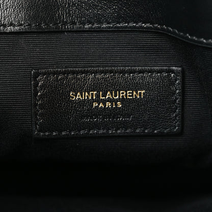 Saint Laurent Raffia Calfskin Leopard Print Toy Shopping Tote Natural Black 6 of 9