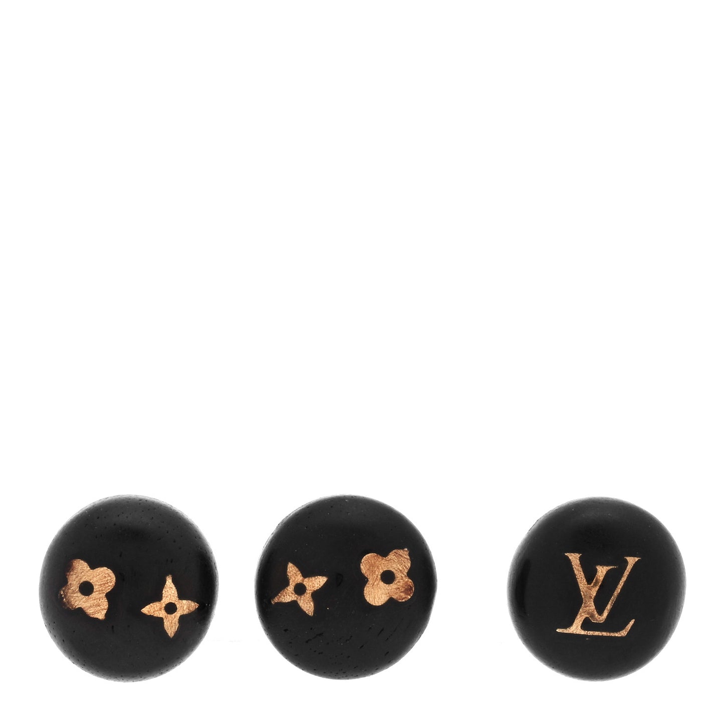 Tiger Wood Brass Silvania Stud Earrings Set of 3