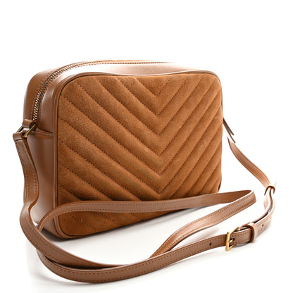 Saint Laurent Suede Matelasse Monogram Lou Camera Bag Cinnamon 3 of 11