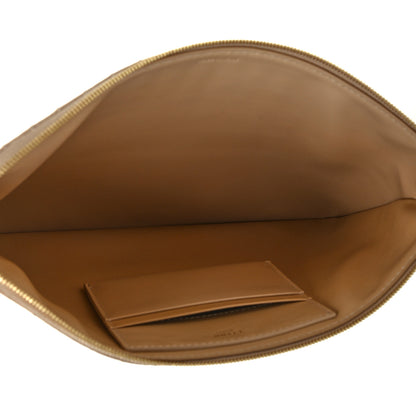 Celine Calfskin Quilted Zip Pouch Nude 5 of 8