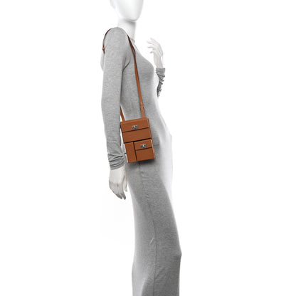 Hermes Epsom Kelly Multi Pocket Pochette To Go Gold 2 of 12