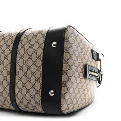 Gucci GG Supreme Monogram Selleria Calfskin Medium Duffle Beige Ebony Black 9 of 9