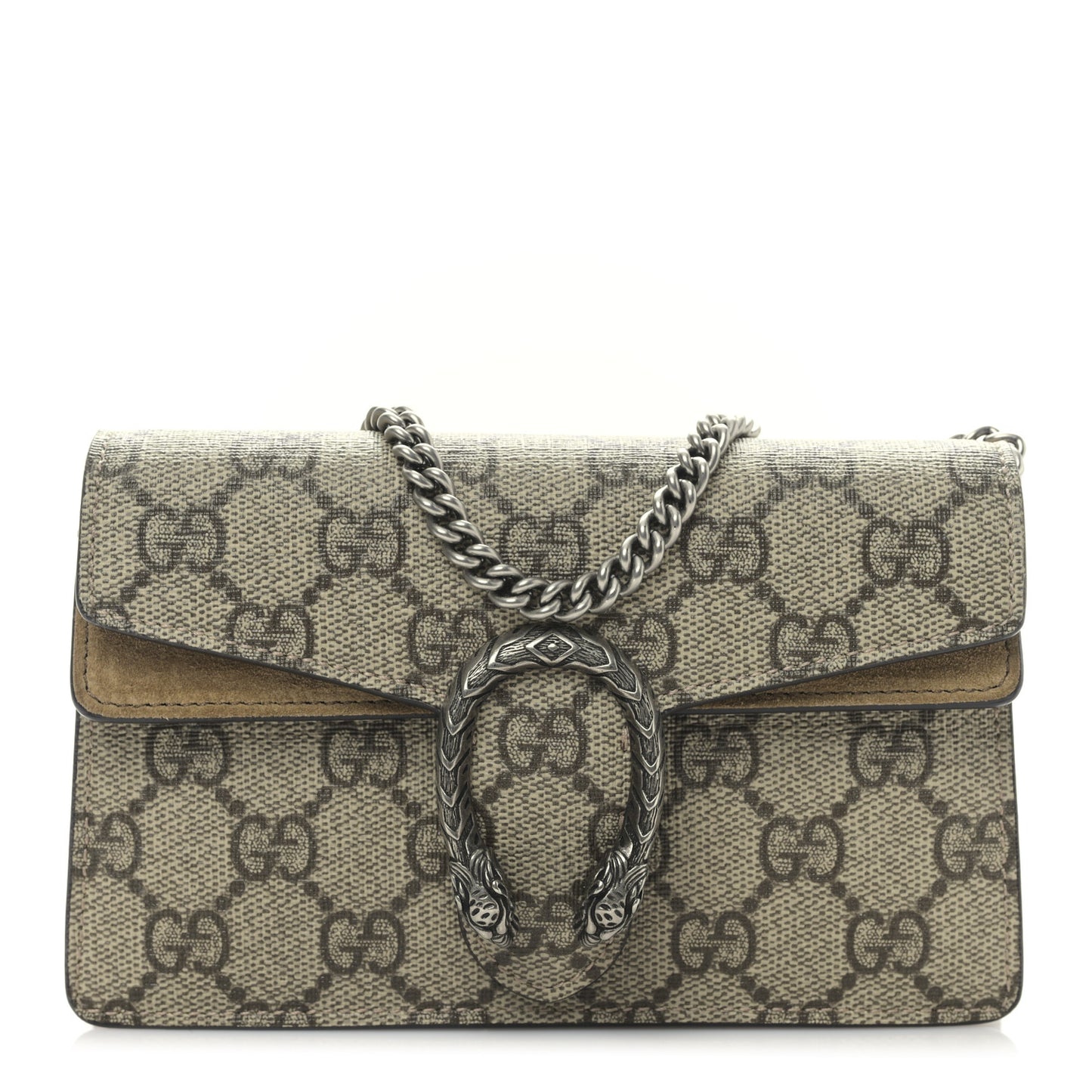 GG Supreme Monogram Super Mini Dionysus Shoulder Bag Taupe