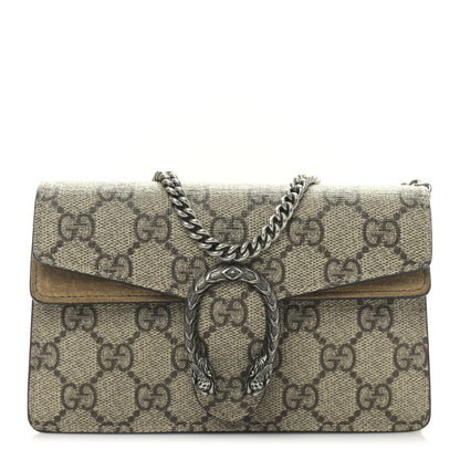 Gucci GG Supreme Monogram Super Mini Dionysus Shoulder Bag Taupe 1 of 8