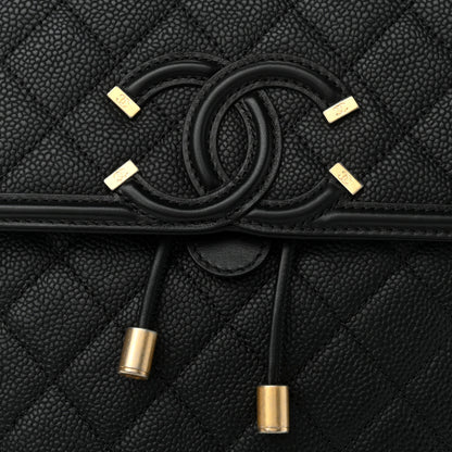 Chanel Caviar Quilted Filigree Backpack Black 8 of 11