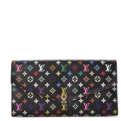 Louis Vuitton Monogram Multicolor Sarah Wallet NM Black Grenade 1 of 7