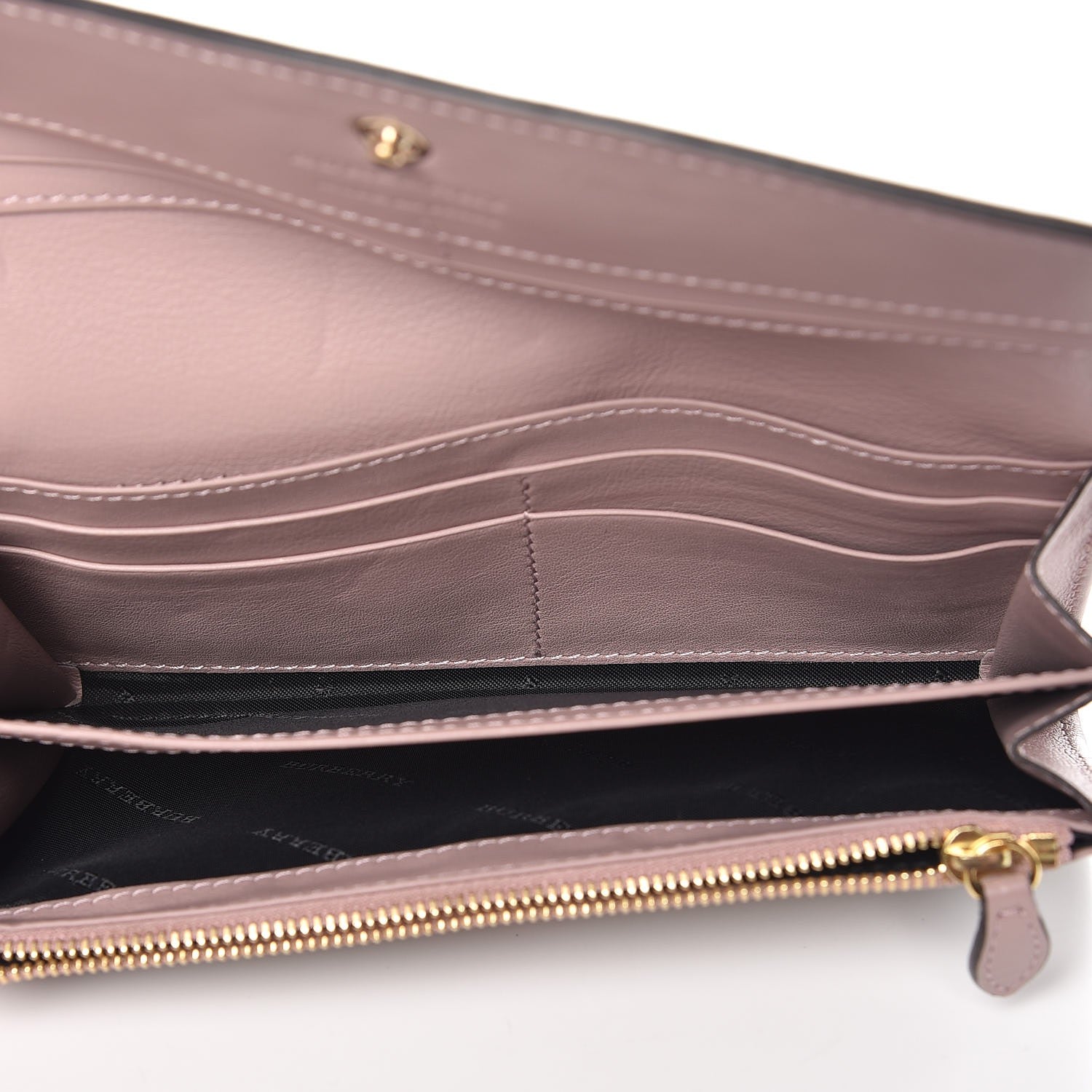 Burberry Calfskin House Check Porter Continental Wallet Pale Orchid 5 of 7
