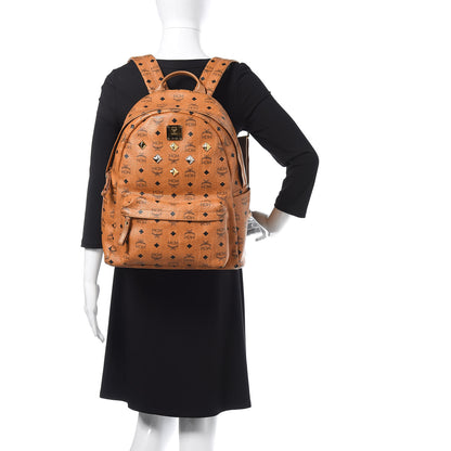 MCM Visetos Medium Sprinkle Stud Stark Backpack Cognac 2 of 18