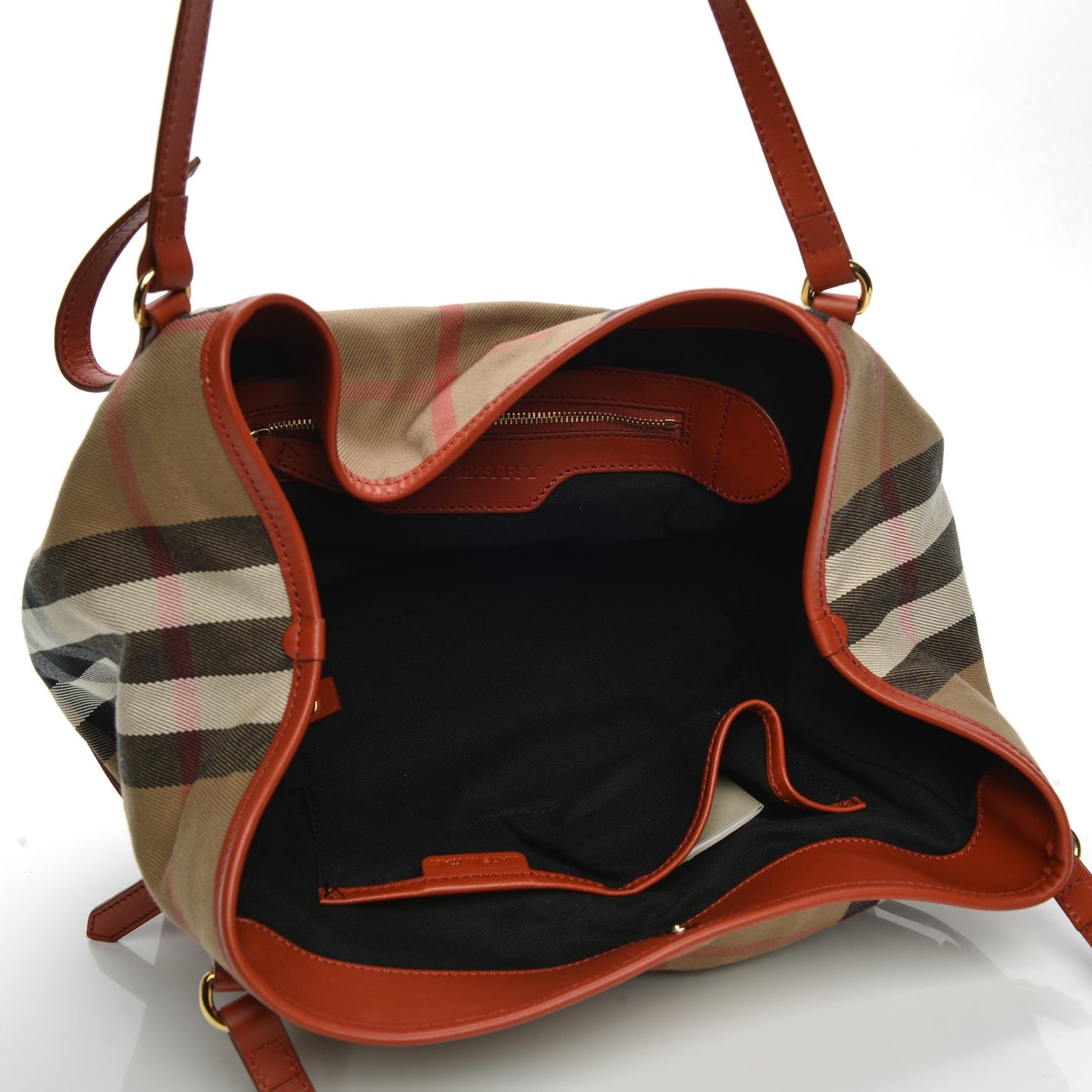 House Check Small Canterbury Tote Bright Russet