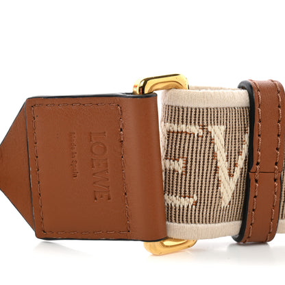 Loewe Calfskin Jacquard Anagram Strap Natural Tan 4 of 5