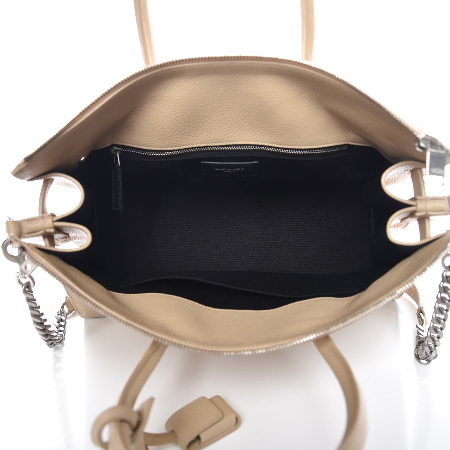 Grained Calfskin Small Souple Sac De Jour Dark Beige