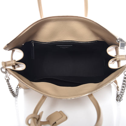 Saint Laurent Grained Calfskin Small Souple Sac De Jour Dark Beige 5 of 10