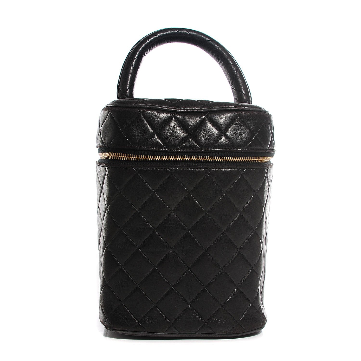 Chanel Lambskin Quilted Large Cosmetic Case Black 1 of 8