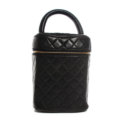Chanel Lambskin Quilted Large Cosmetic Case Black 1 of 8