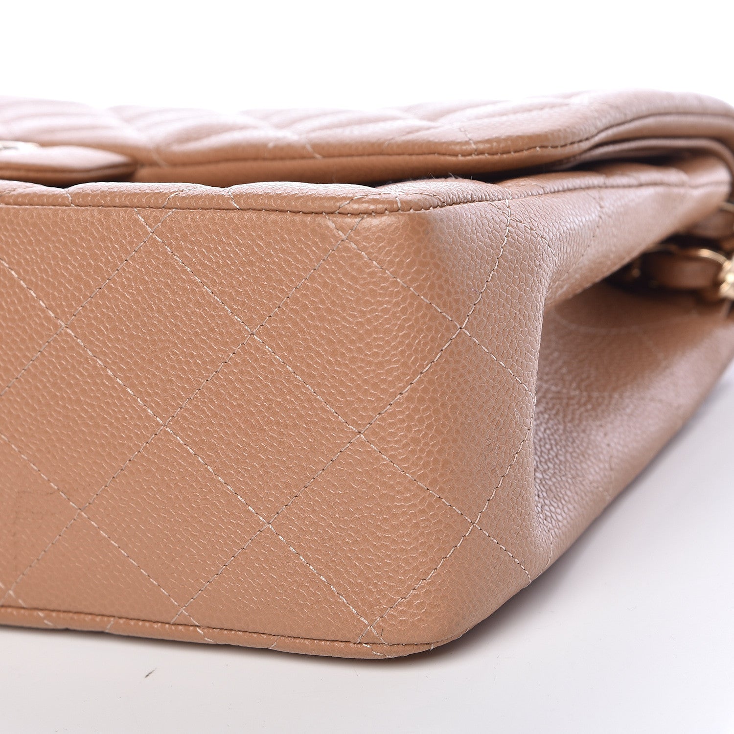 Chanel Caviar Quilted Jumbo Double Flap Beige 6 of 20
