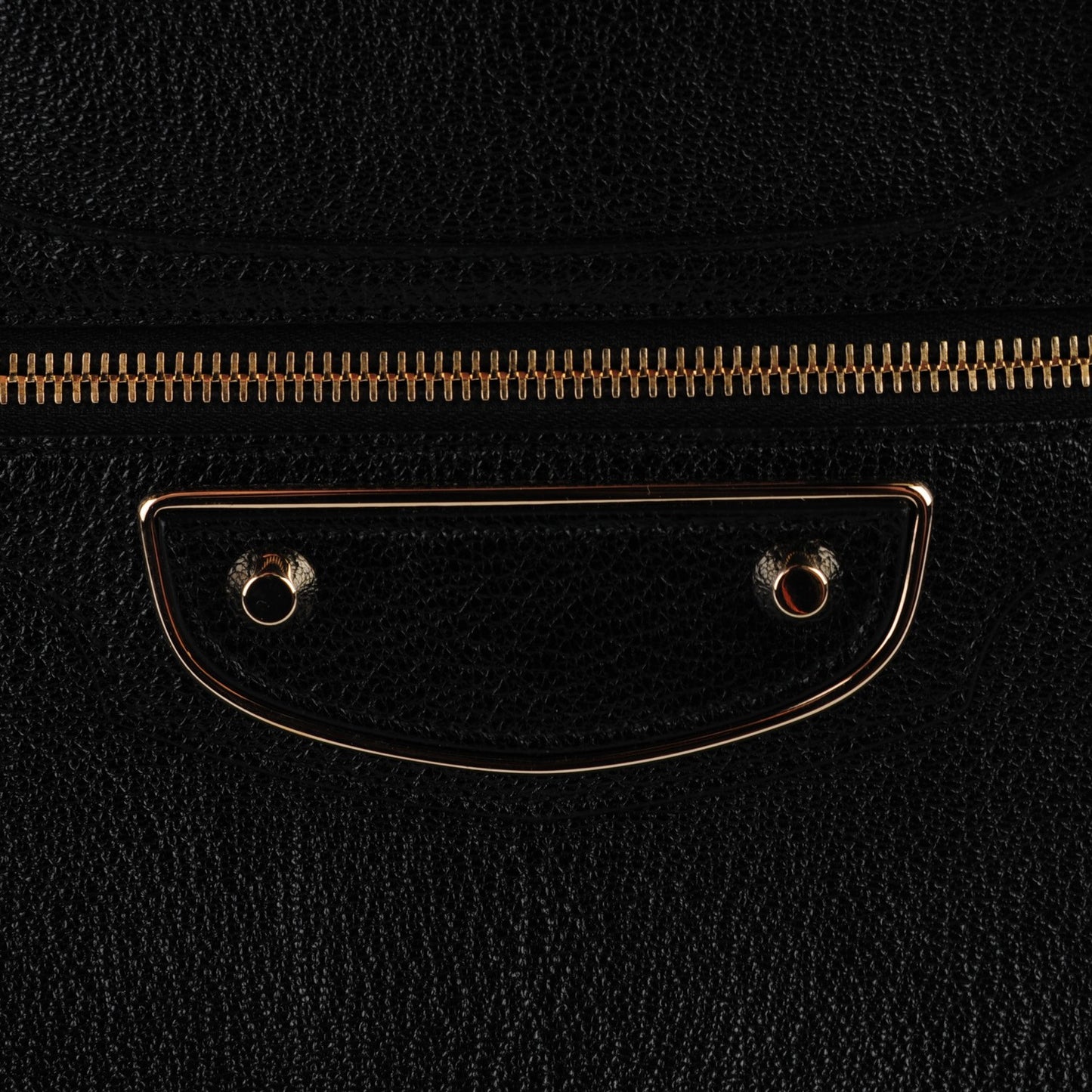 Chevre Gold Metallic Edge Hardware City Black