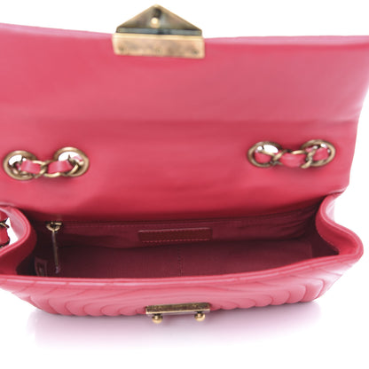 Chanel Lambskin Borse Romane Single Flap Dark Pink 4 of 10