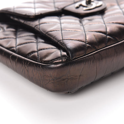 Chanel Glazed Calfskin Quilted Accordion Flap Black 9 of 11