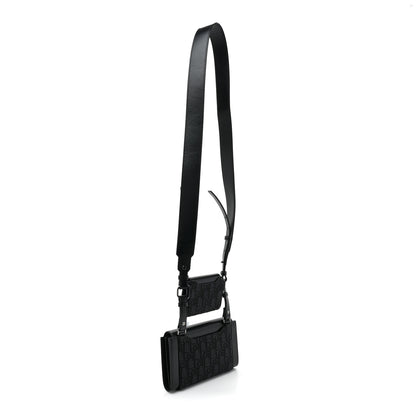 Christian Dior HOMME Oblique Double Saddle Wallet Black 3 of 16