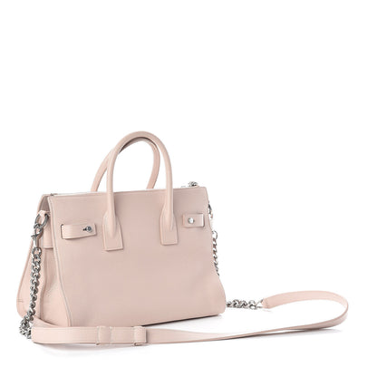 Saint Laurent Grained Calfskin Baby Sac De Jour Souple Marble Pink 3 of 9
