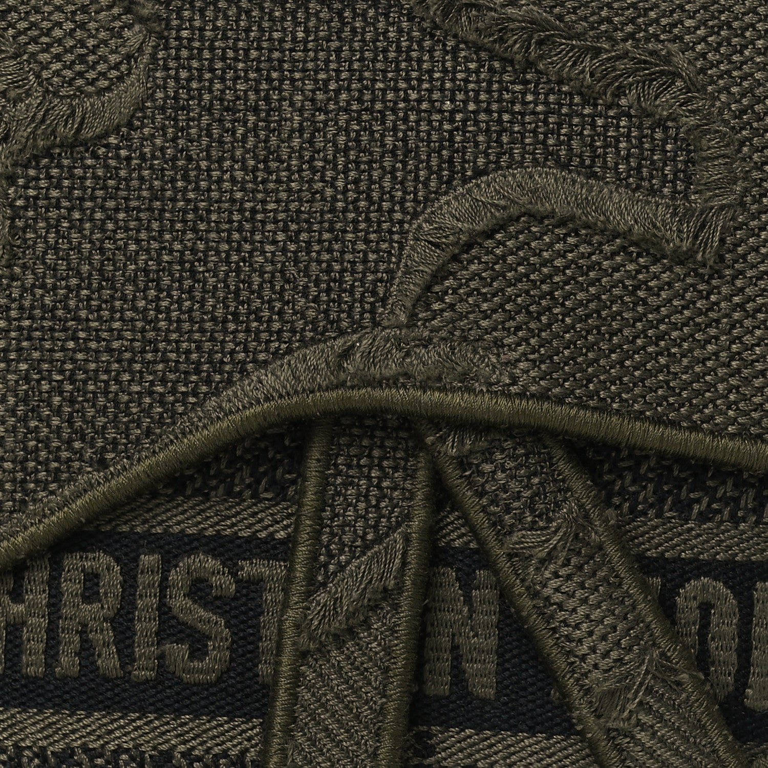 Christian Dior Canvas Embroidered Camouflage Saddle Belt Bag Green 8 of 10