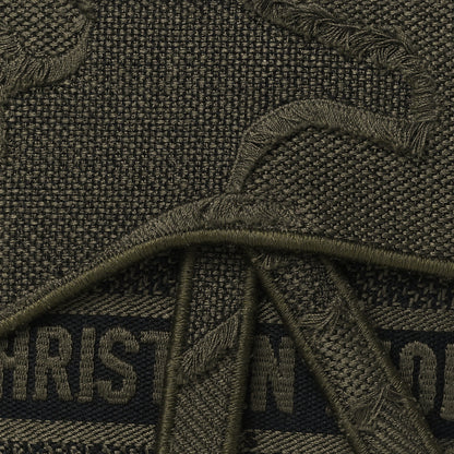 Christian Dior Canvas Embroidered Camouflage Saddle Belt Bag Green 8 of 10