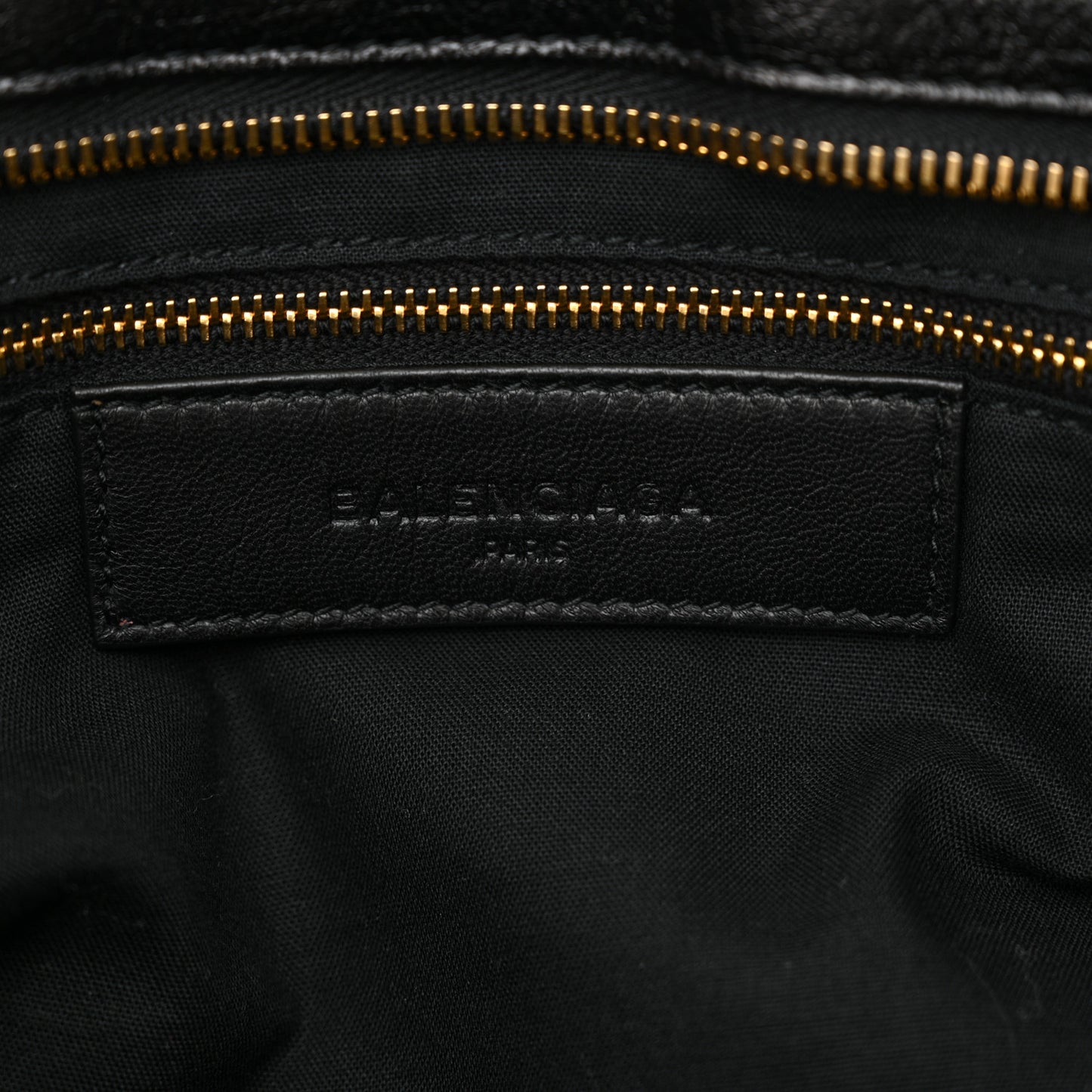 Chevre Gold Metallic Edge Hardware City Black