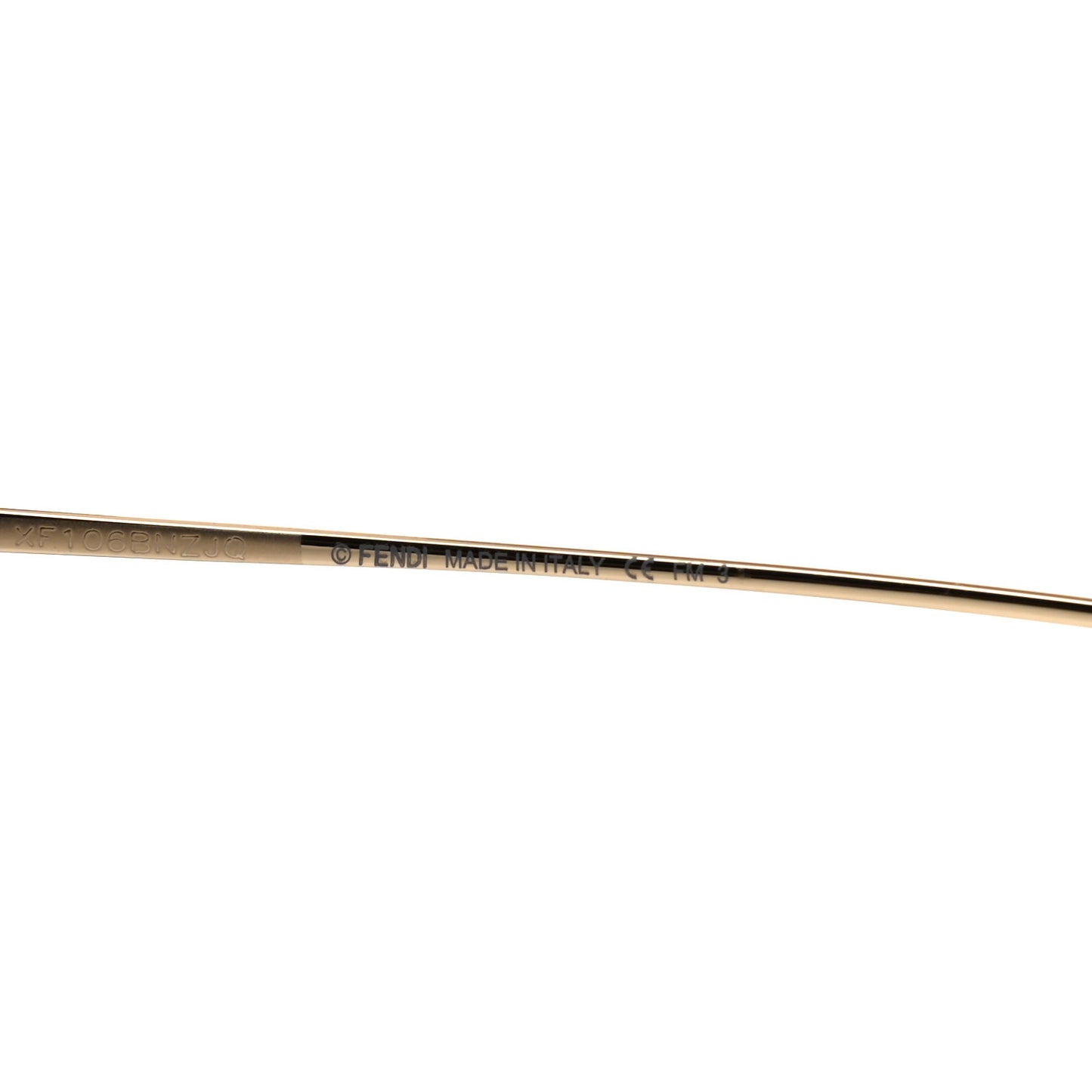 Metal Fendi Forever Aviator Sunglasses FF0407/G/S Gold