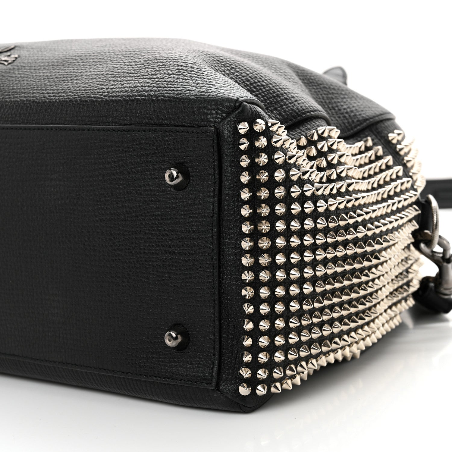 Christian Louboutin Calfskin Panettone Spiked Large Ranch Black 9 of 10