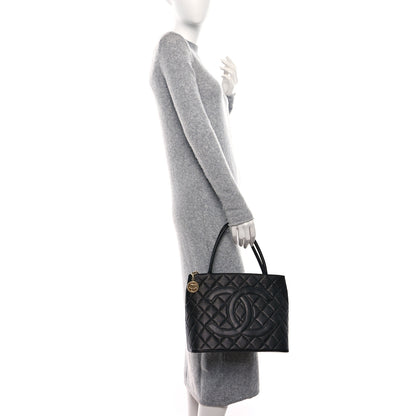 Chanel Caviar Quilted Medallion Tote Black 2 of 9