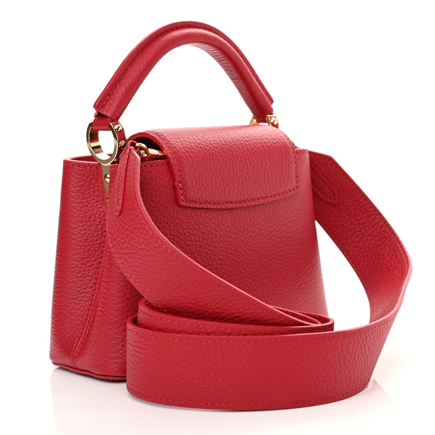 Louis Vuitton Taurillon Mini Capucines Scarlet 3 of 9