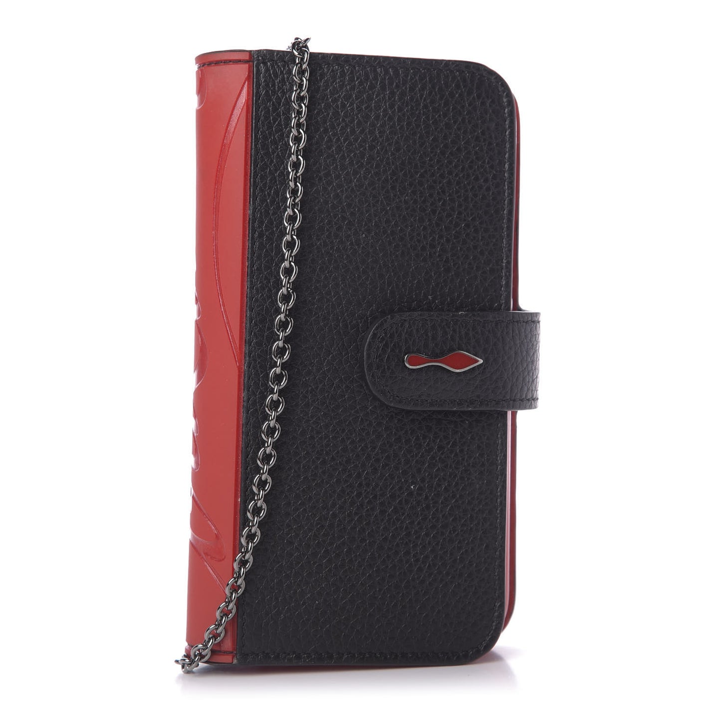 Calfskin Loubiflap iPhone 11 Pro Case Black Red