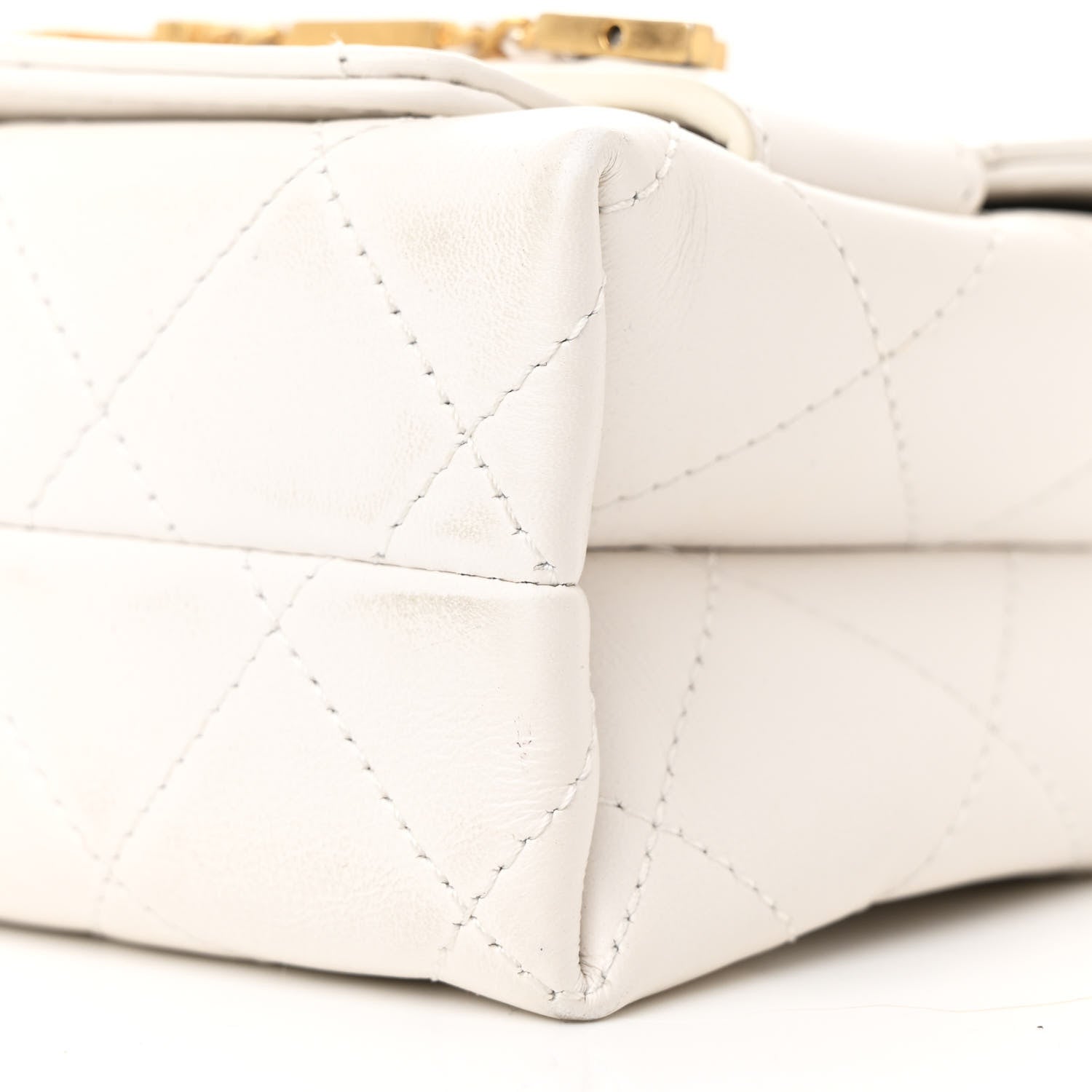 Chanel Calfskin Quilted Small Enchained Flap White 10 of 12