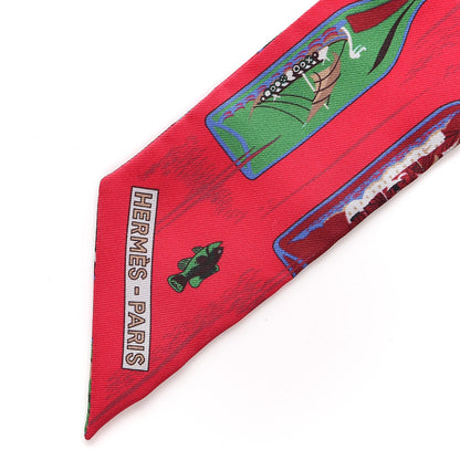 Hermes Silk Caleche Mors Et Bouteilles Twilly 3 of 6