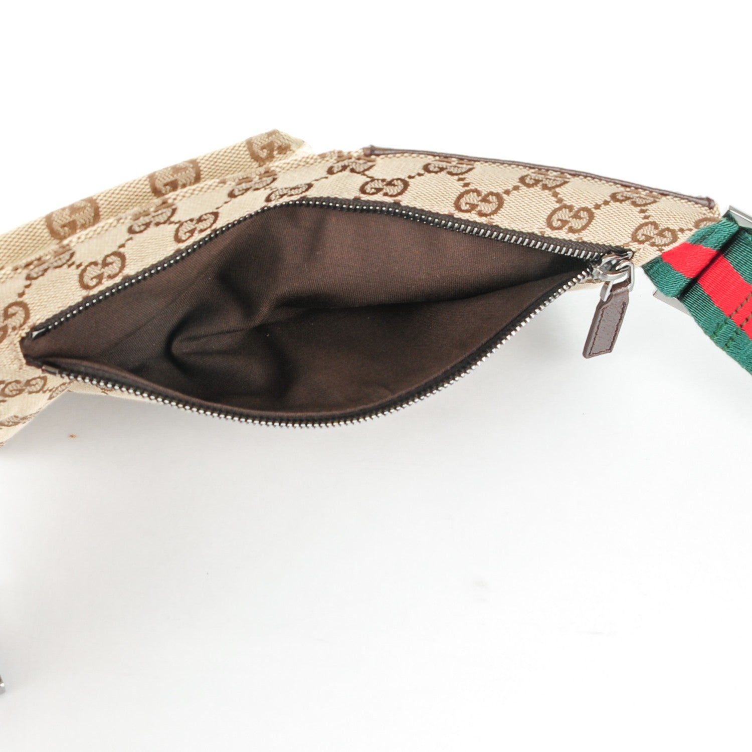 Gucci GG Monogram Double Pocket Belt Bag Dark Brown 5 of 7