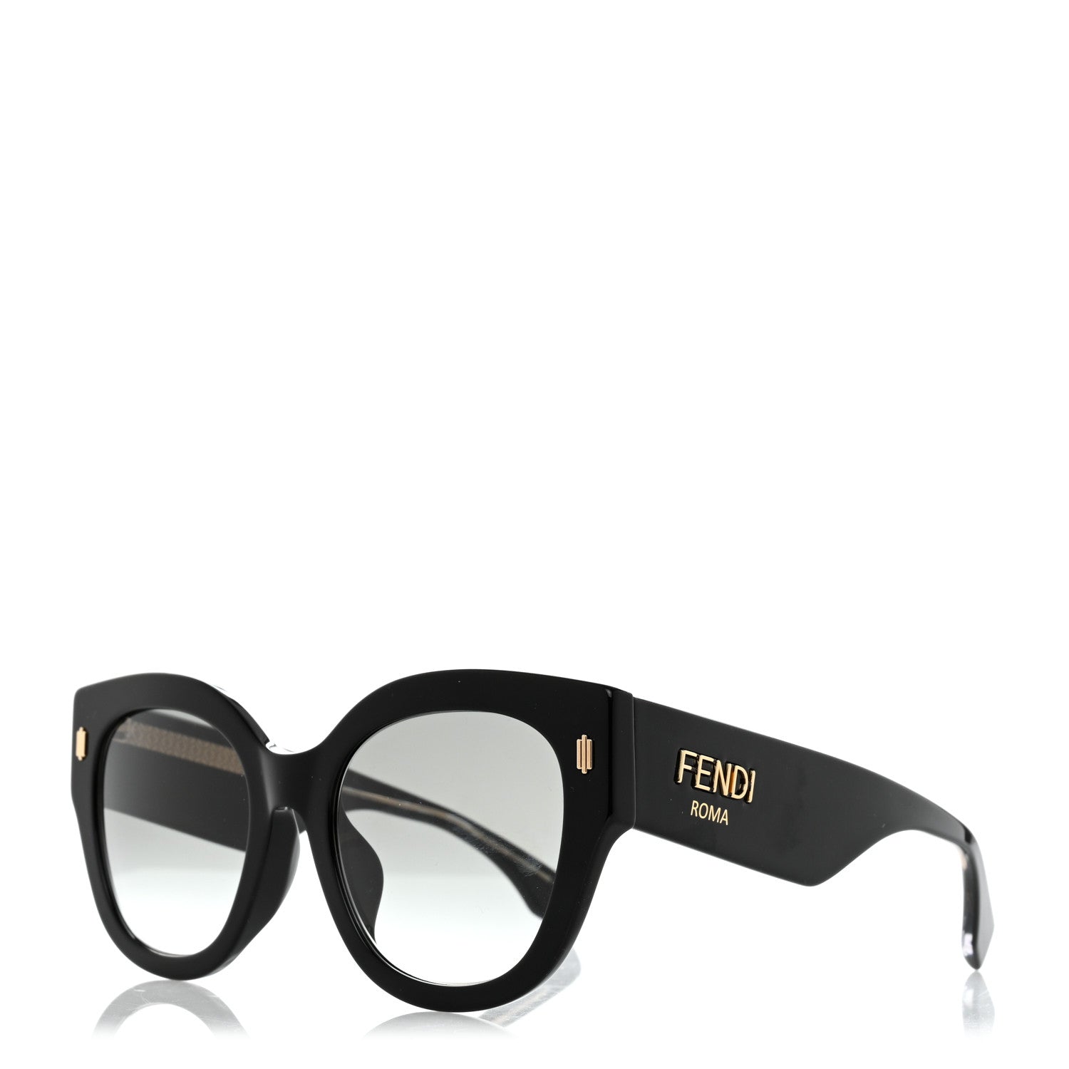 Fendi Acetate Cat Eye Sunglasses FF0452 Black 1 of 8
