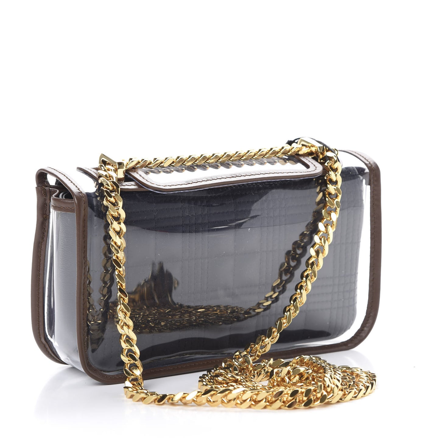 PVC Lambskin Quilted Lola Bag Black