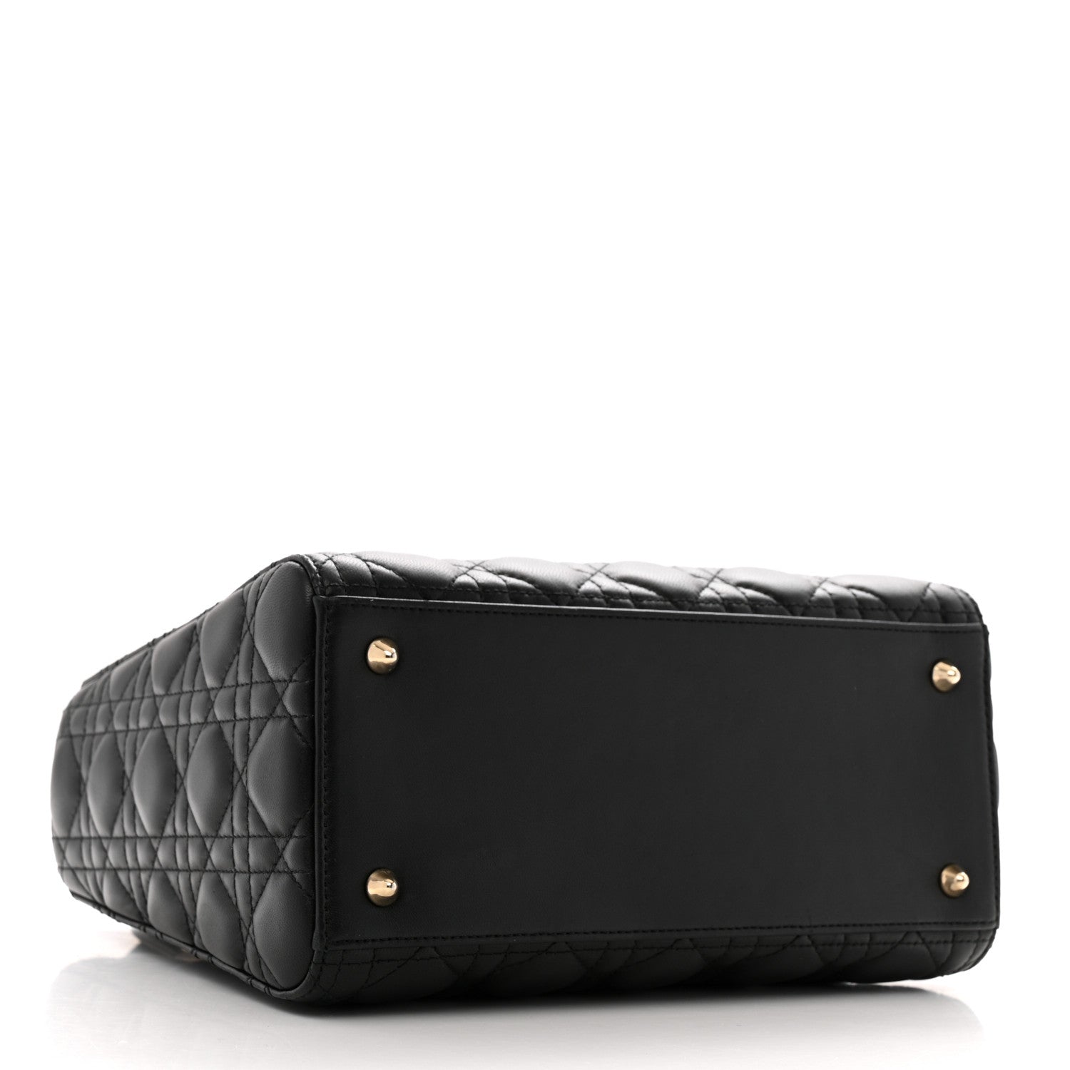 Christian Dior Lambskin Cannage Medium Lady Dior Black 4 of 15