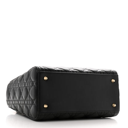 Christian Dior Lambskin Cannage Medium Lady Dior Black 4 of 15