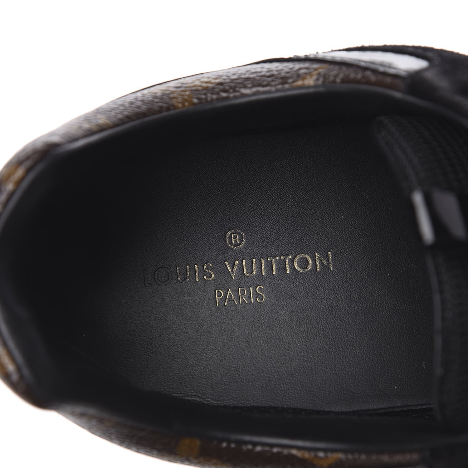 Louis Vuitton Suede Monogram Run Away Sneakers 39 Black 7 of 9