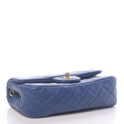 Chanel Lambskin Quilted Mini Rectangular Pearl Crush Flap Blue 4 of 11