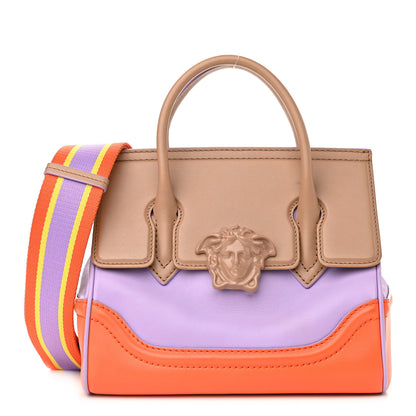 Versace Calfskin Medium Palazzo Empire Bag Purple Orange Tan 1 of 12