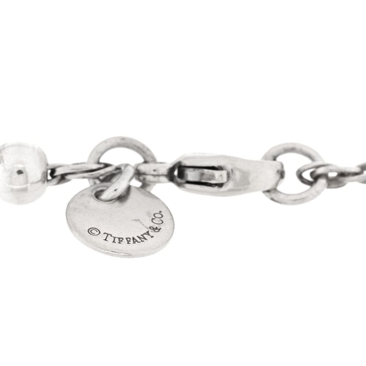 Tiffany Sterling Silver 18K Rose Gold Return to Tiffany Heart Bead Bracelet 3 of 3