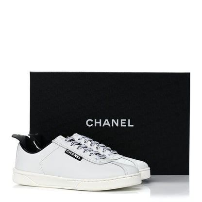 Chanel Calfskin CC Womens Sneakers 35.5 White 8 of 8